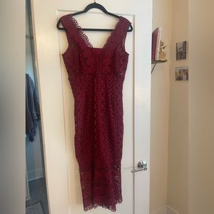 Lace Burgundy Dress